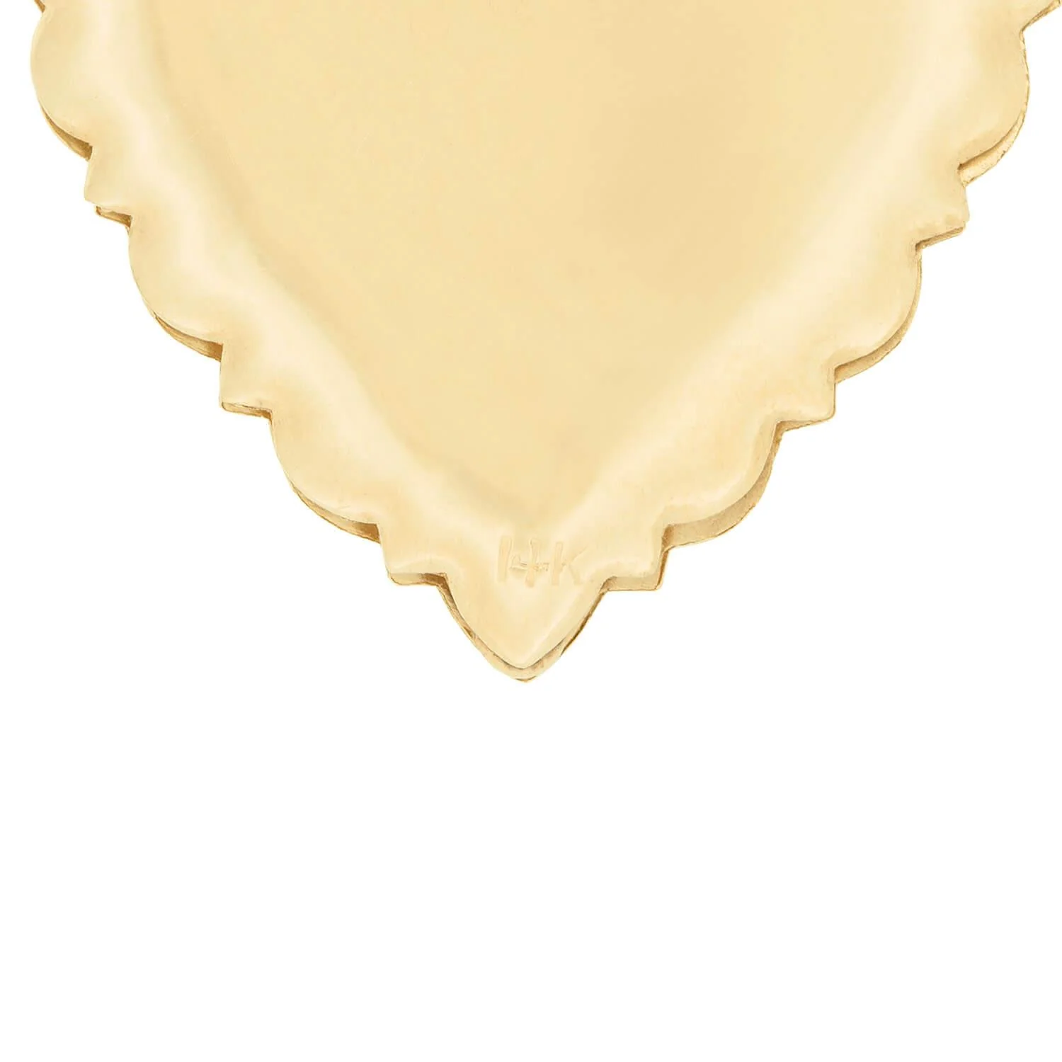 Vintage 14k Diamond and Pearl Flower Basket Heart Pendant - Image 5