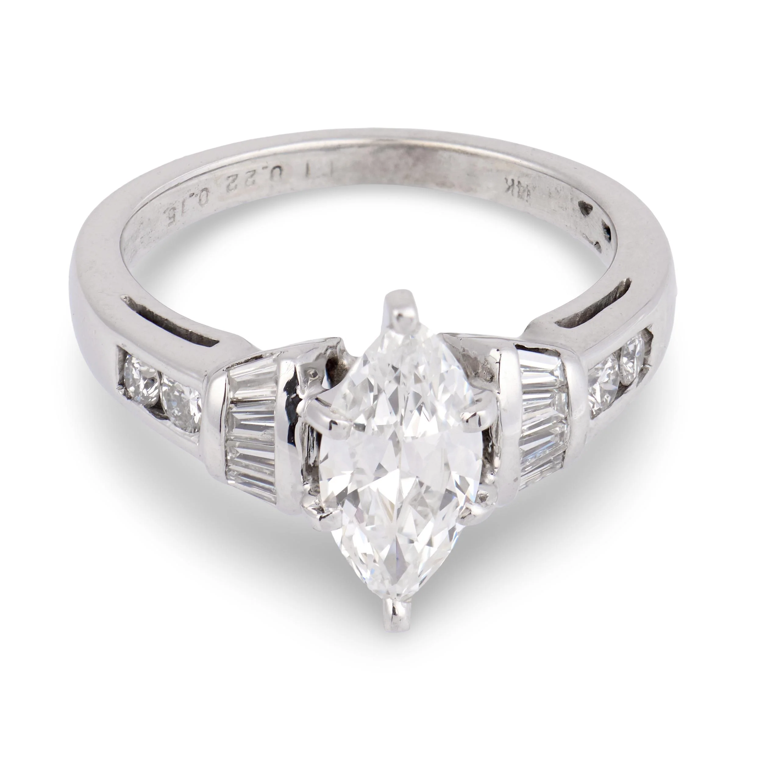 Vintage 14k Diamond Engagement Ring .80ct - Image 2