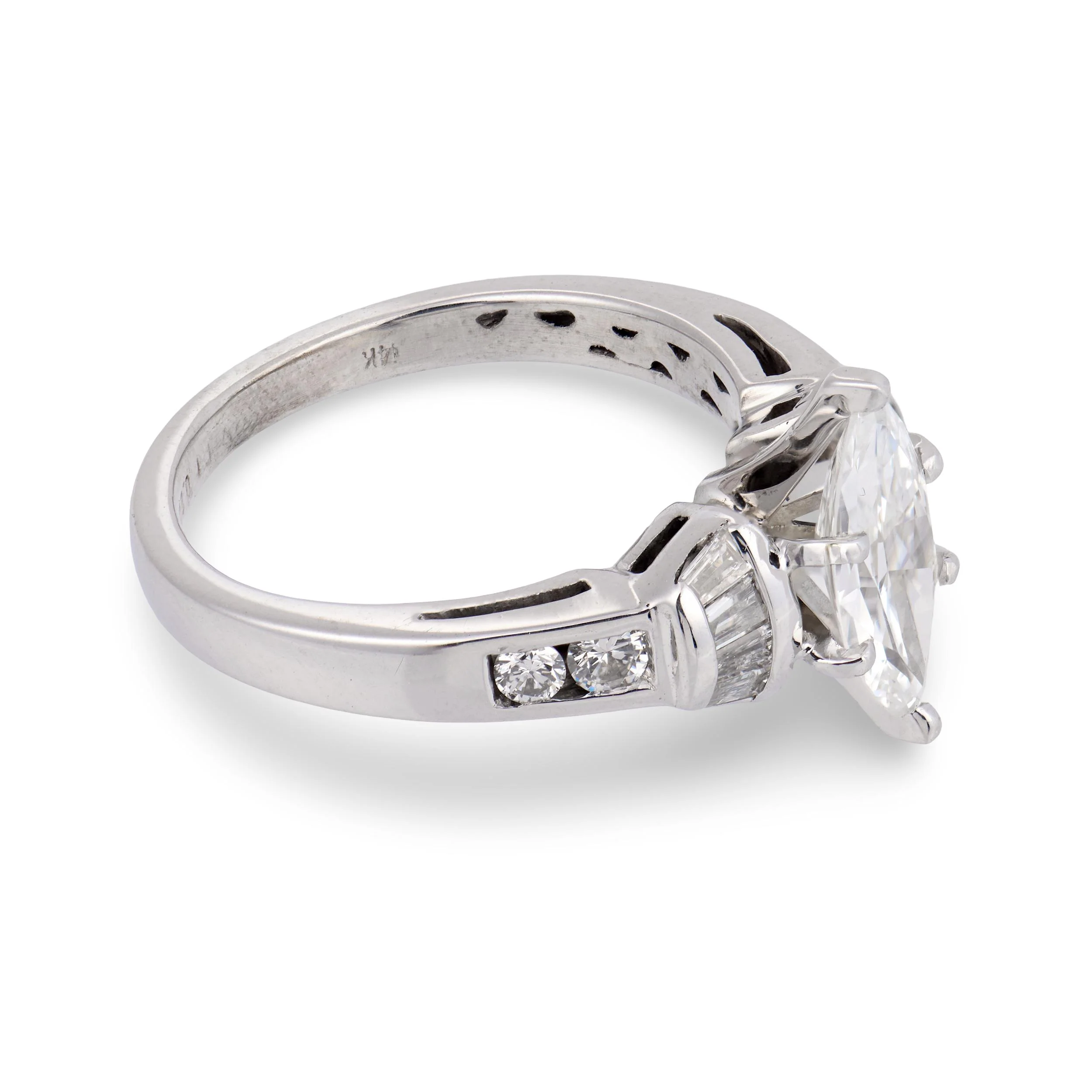 Vintage 14k Diamond Engagement Ring .80ct - Image 3