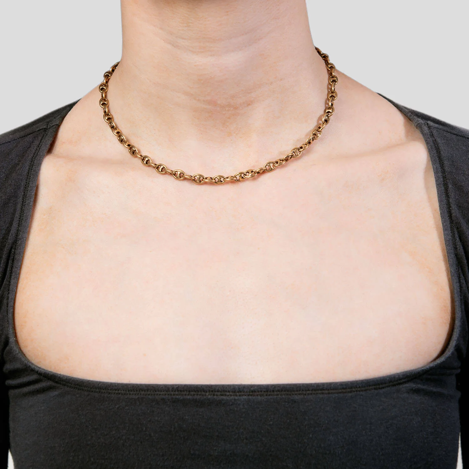 Vintage 14k "Gucci" Link Necklace 17.5 DWT - Image 5