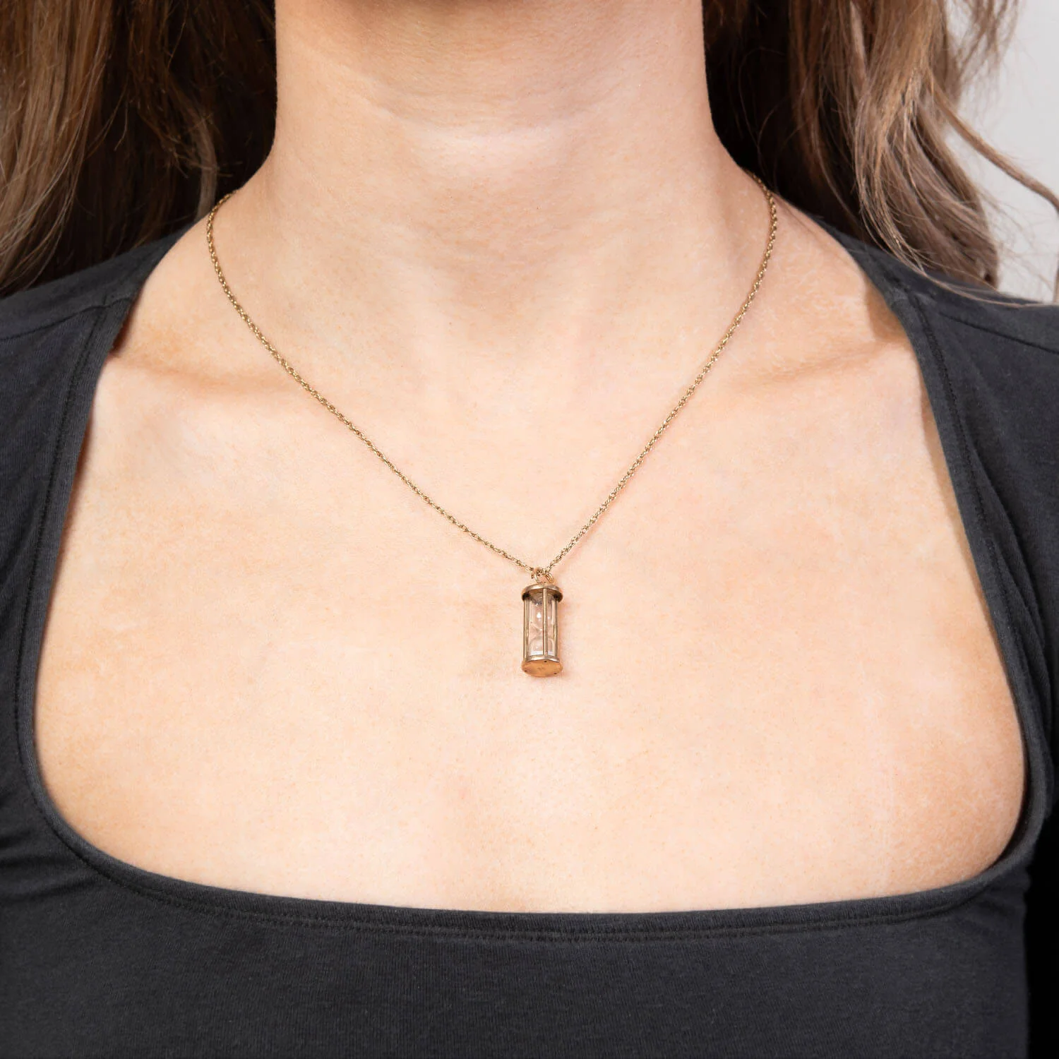 Vintage 14k Hourglass Pendant/Charm - Image 6
