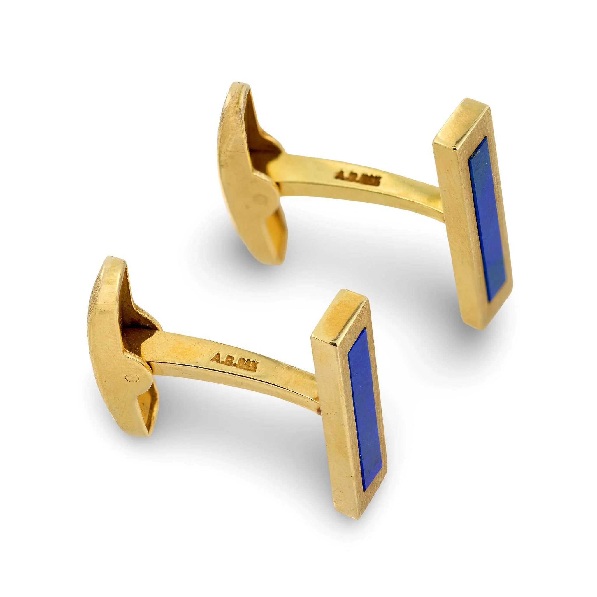 Vintage 14k Lapis Cufflinks - Image 2