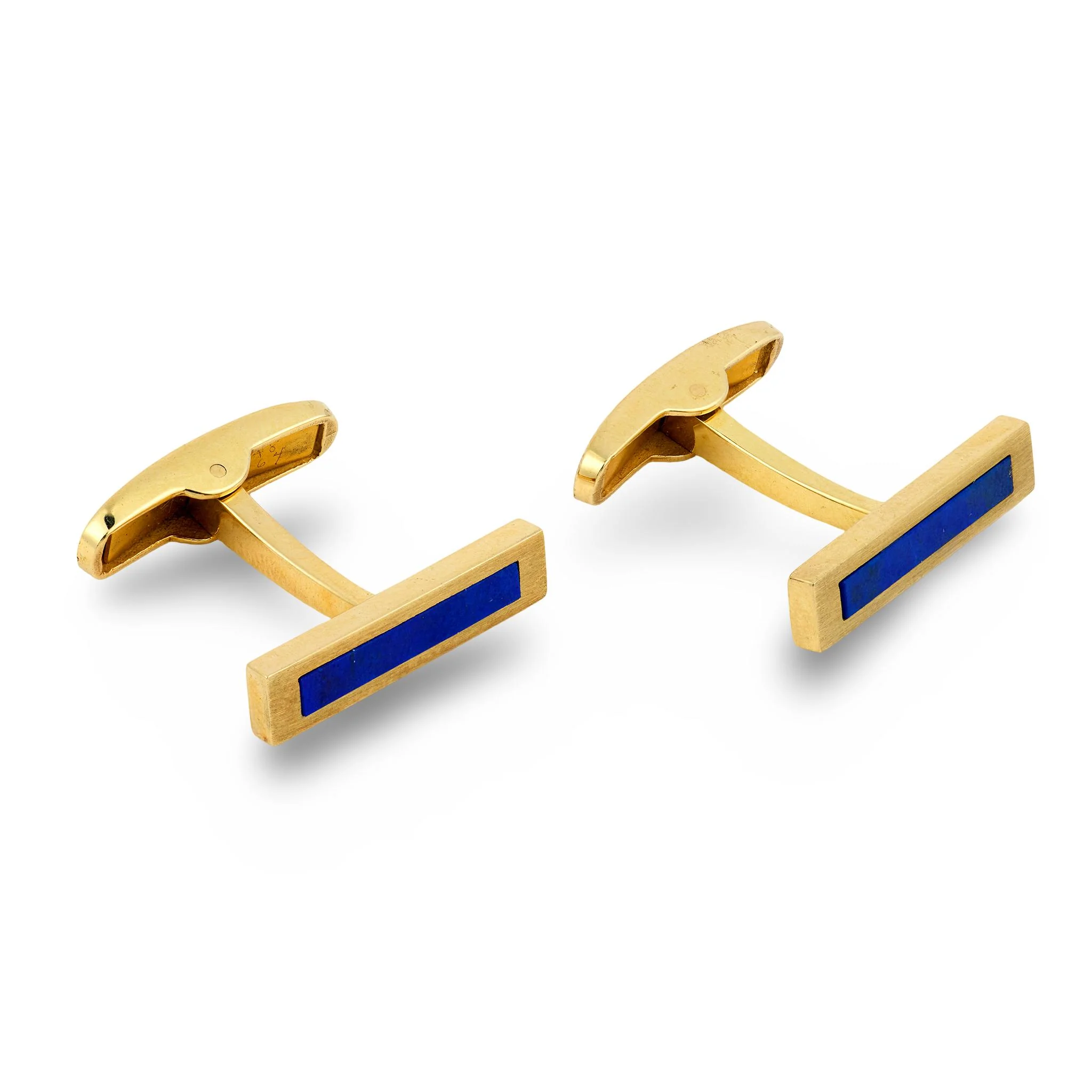 Vintage 14k Lapis Cufflinks - Image 3