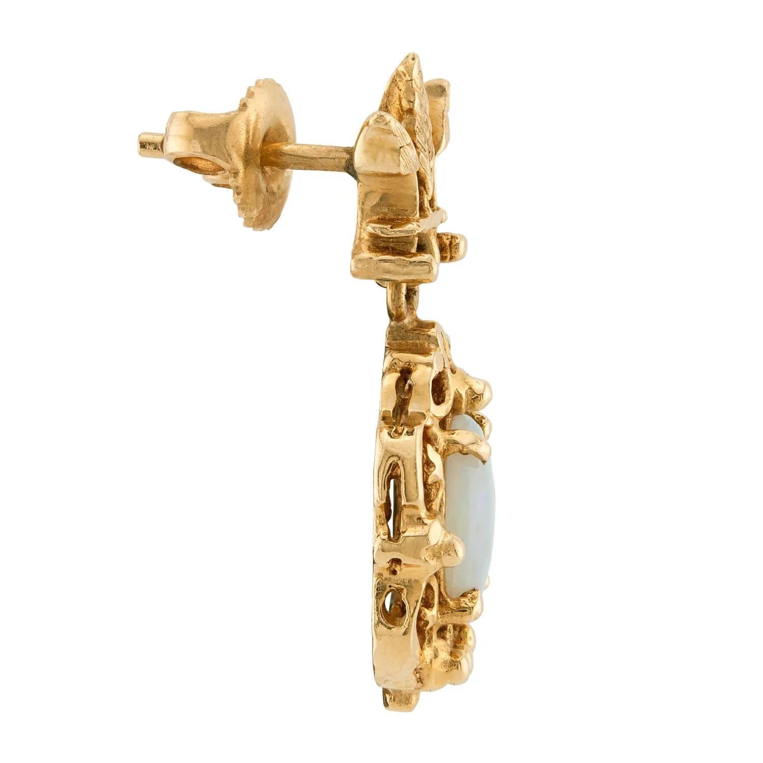 Vintage 14k Opal Dangle Earrings - Image 2