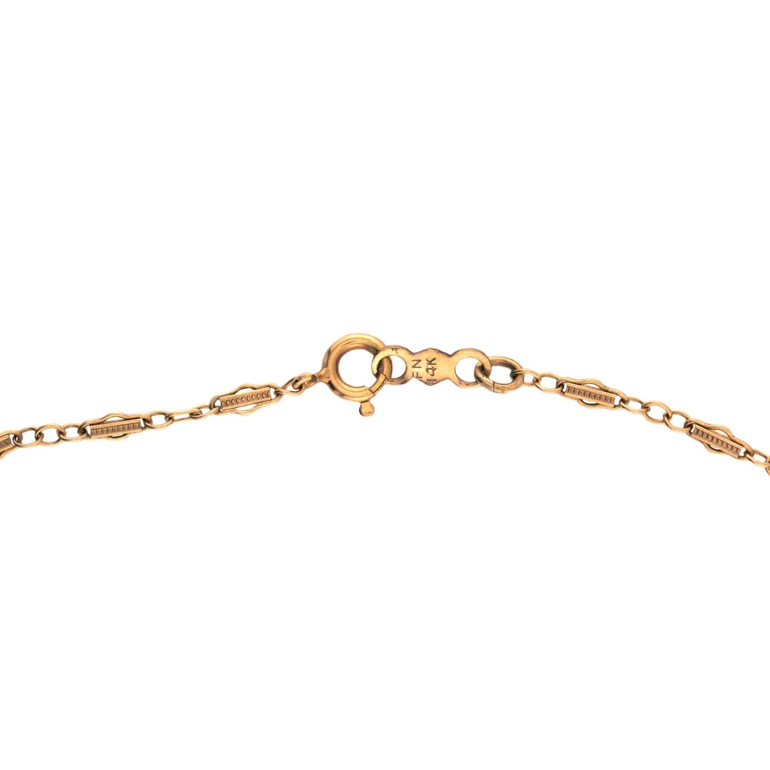 Vintage 14k Opal & Diamond Pendant Necklace - Image 5