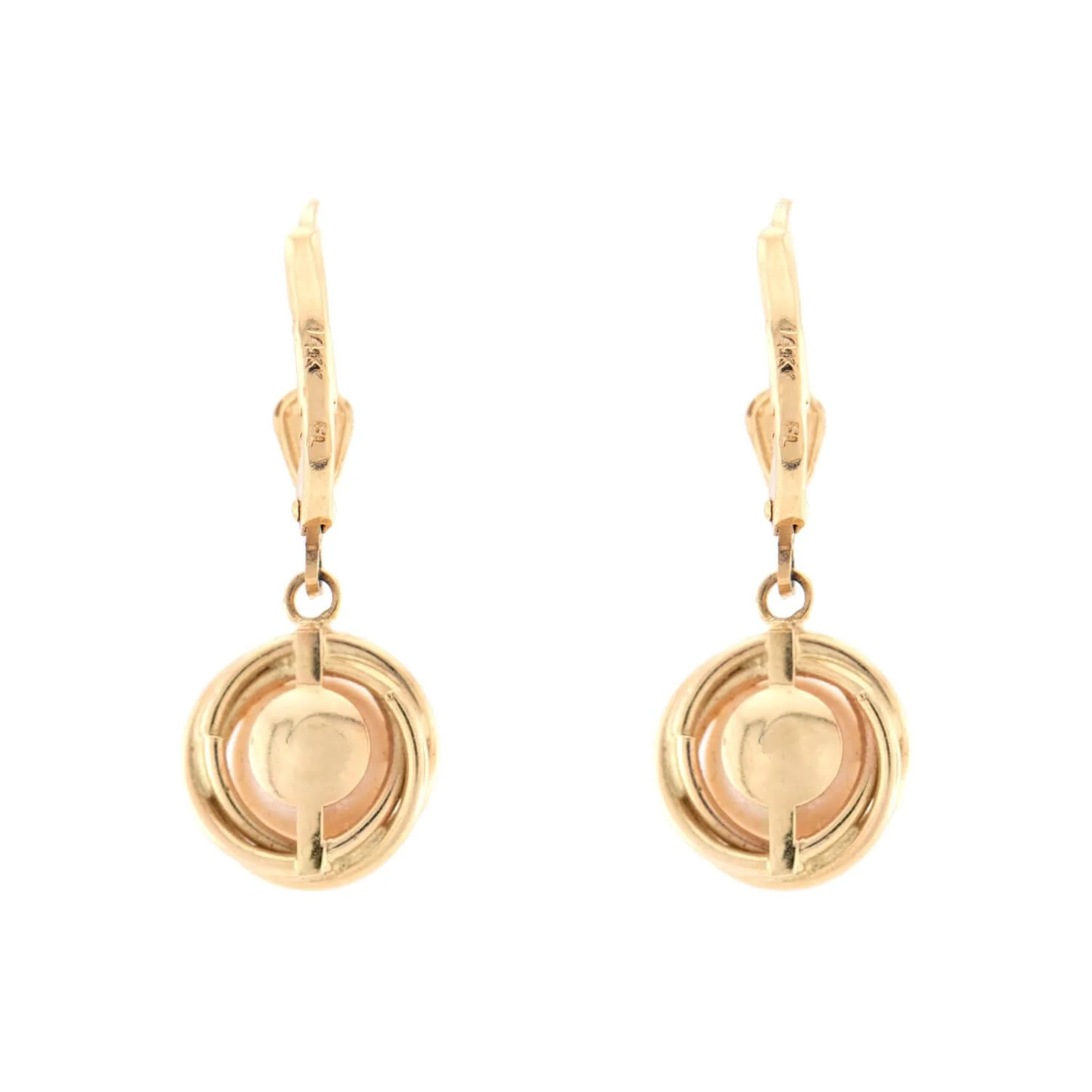 Vintage 14k Pearl Dangle Earrings - Image 3