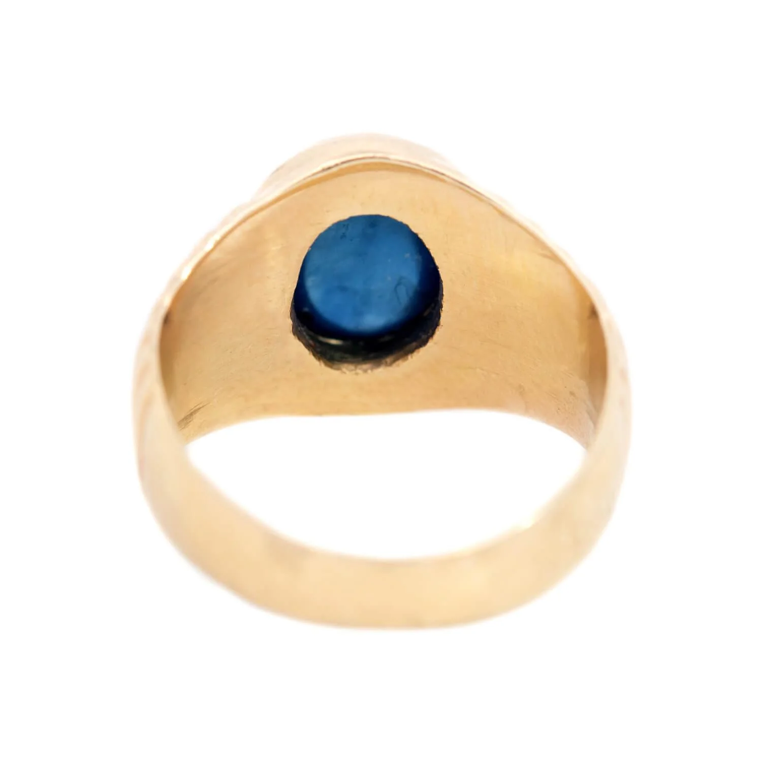 Vintage 14k Sapphire Cabachon Ring - Image 5