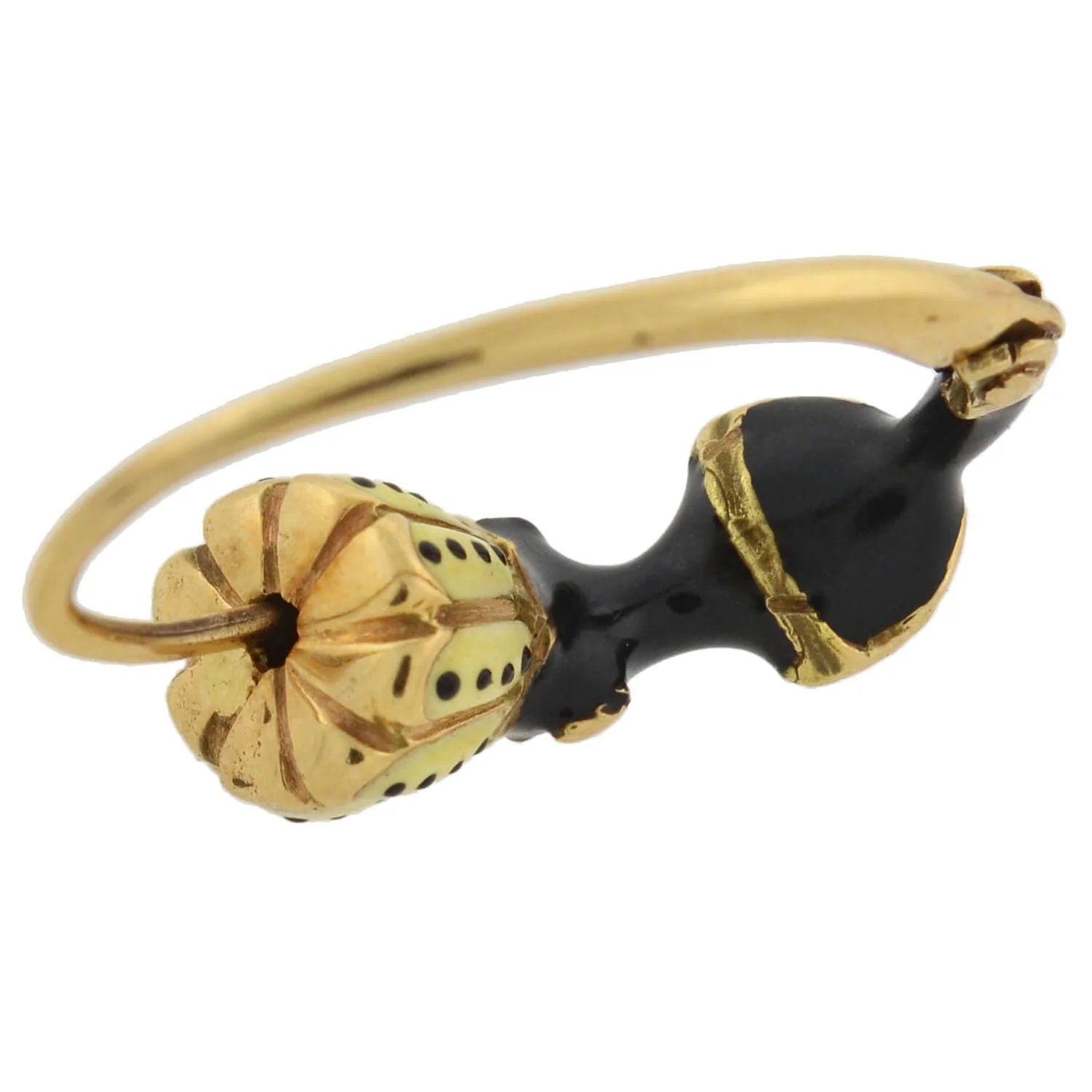 Vintage 14kt Enameled Blackamoor Earrings - Image 6