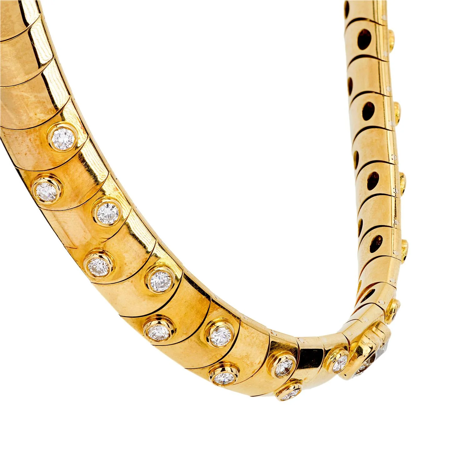 Vintage 18k Diamond Collar Necklace 62.5 DWT - Image 2