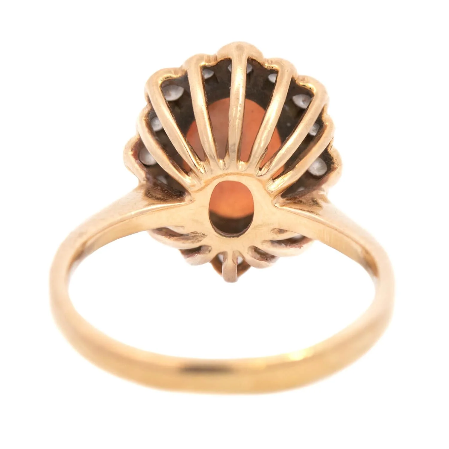 Vintage 18k Opal and Diamond Halo Ring - Image 5