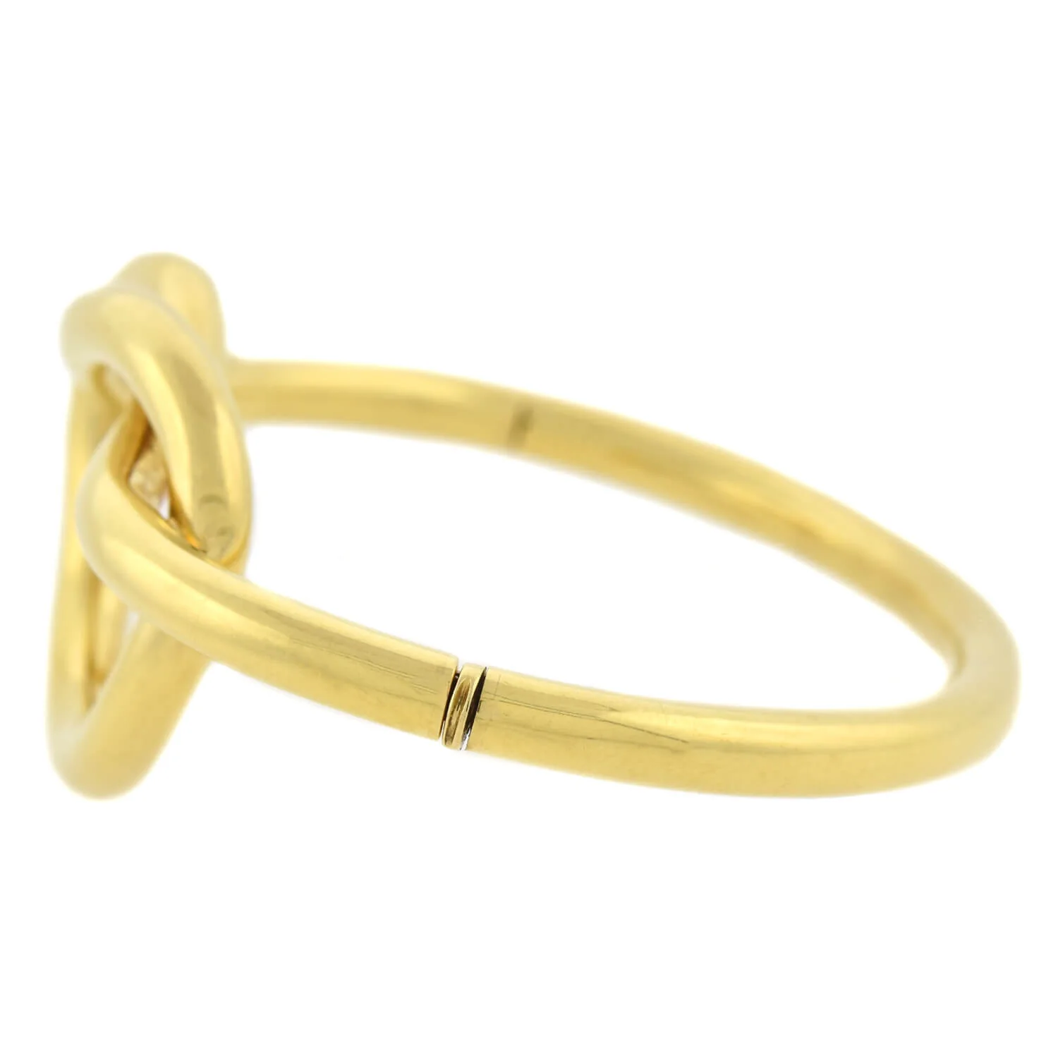Vintage 18kt Yellow Gold Love Knot Bangle Bracelet - Image 2
