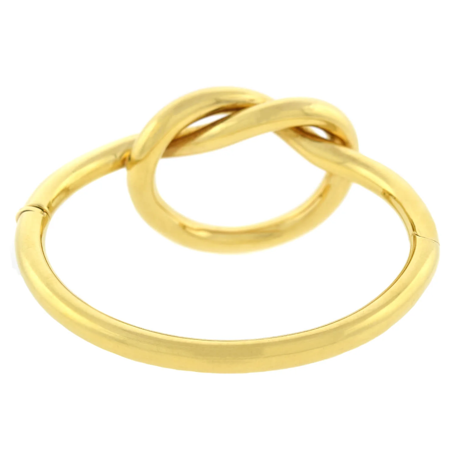 Vintage 18kt Yellow Gold Love Knot Bangle Bracelet - Image 3