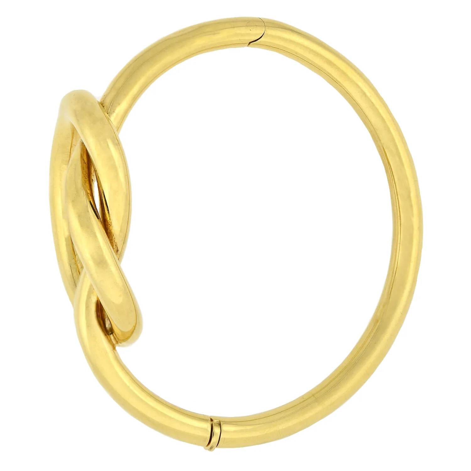 Vintage 18kt Yellow Gold Love Knot Bangle Bracelet - Image 5