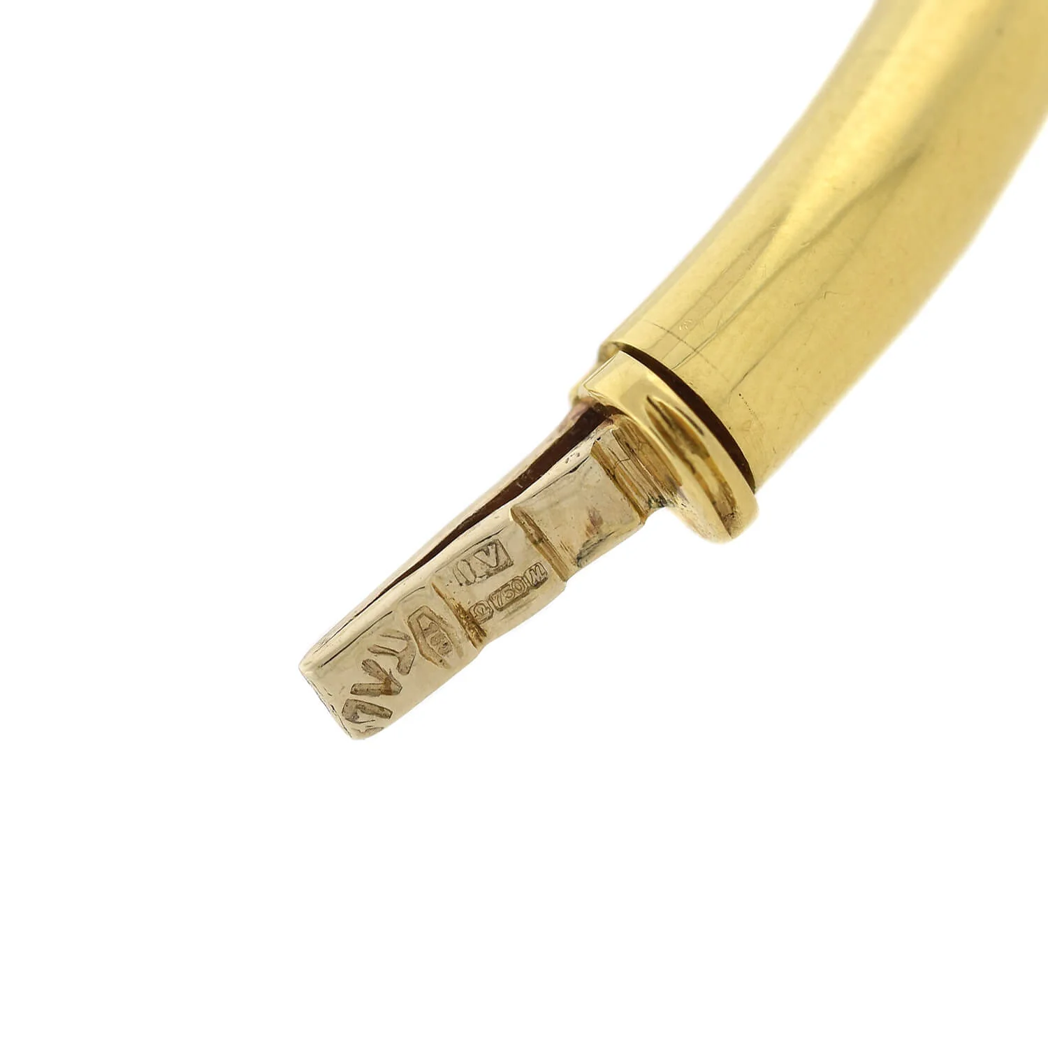 Vintage 18kt Yellow Gold Love Knot Bangle Bracelet - Image 7