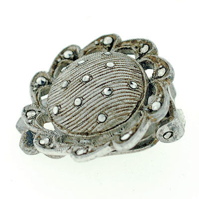 FAHRNER Vintage Sterling & Marcasite Pin & Earring Set - Image 5