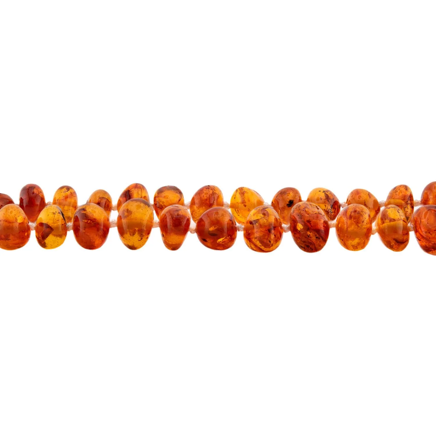 Vintage Gold-Filled Amber Bead Necklace 26.5" - Image 3