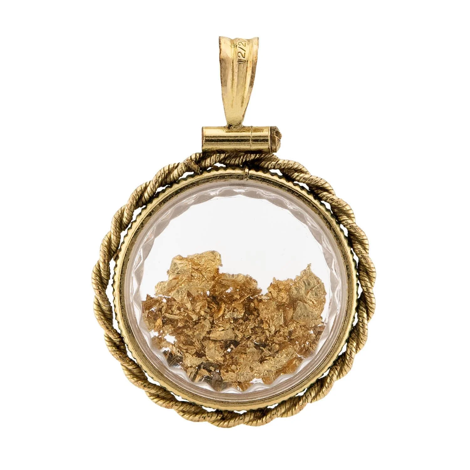 Vintage Gold-Filled "Gold Dust" Pendant/Charm - Image 3