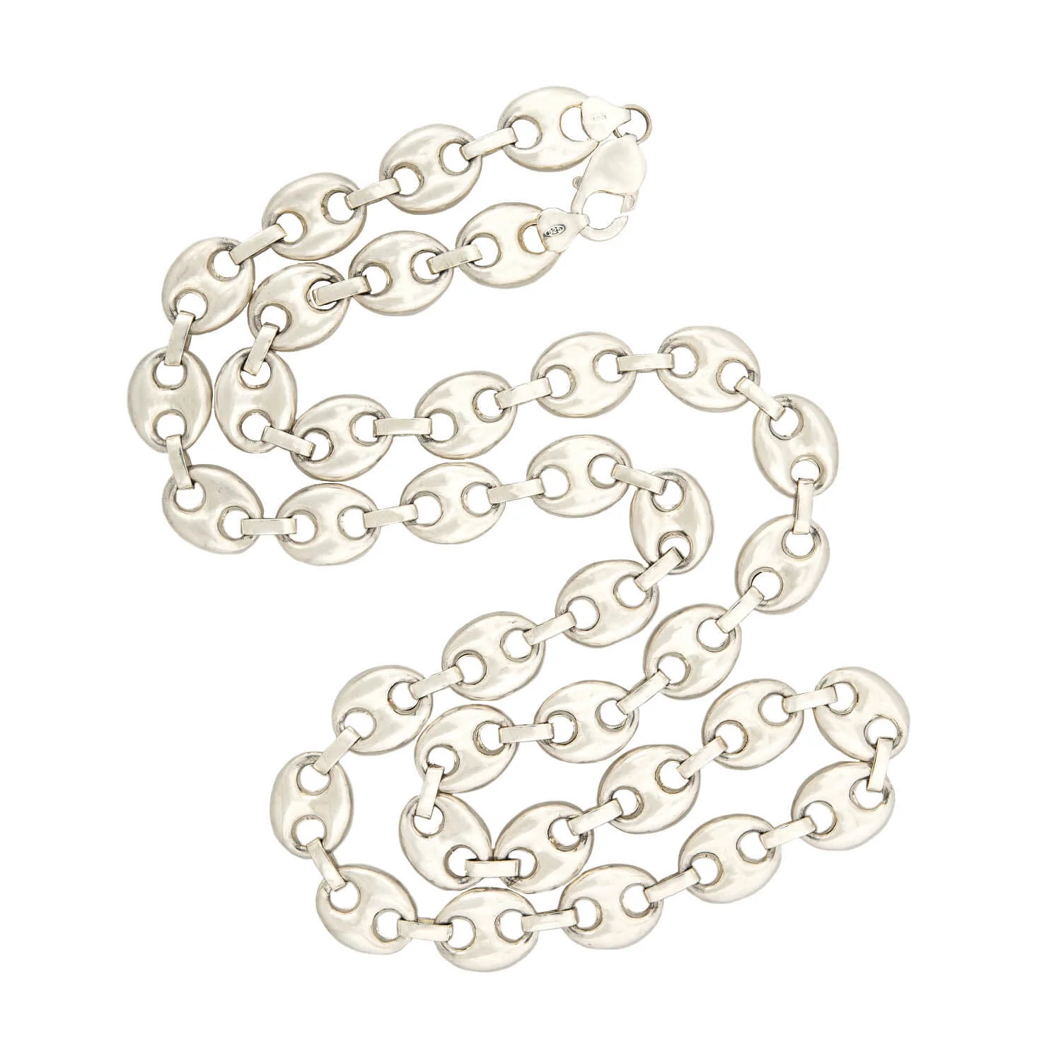 Vintage Italian Sterling Silver Gucci Link Necklace - Image 2