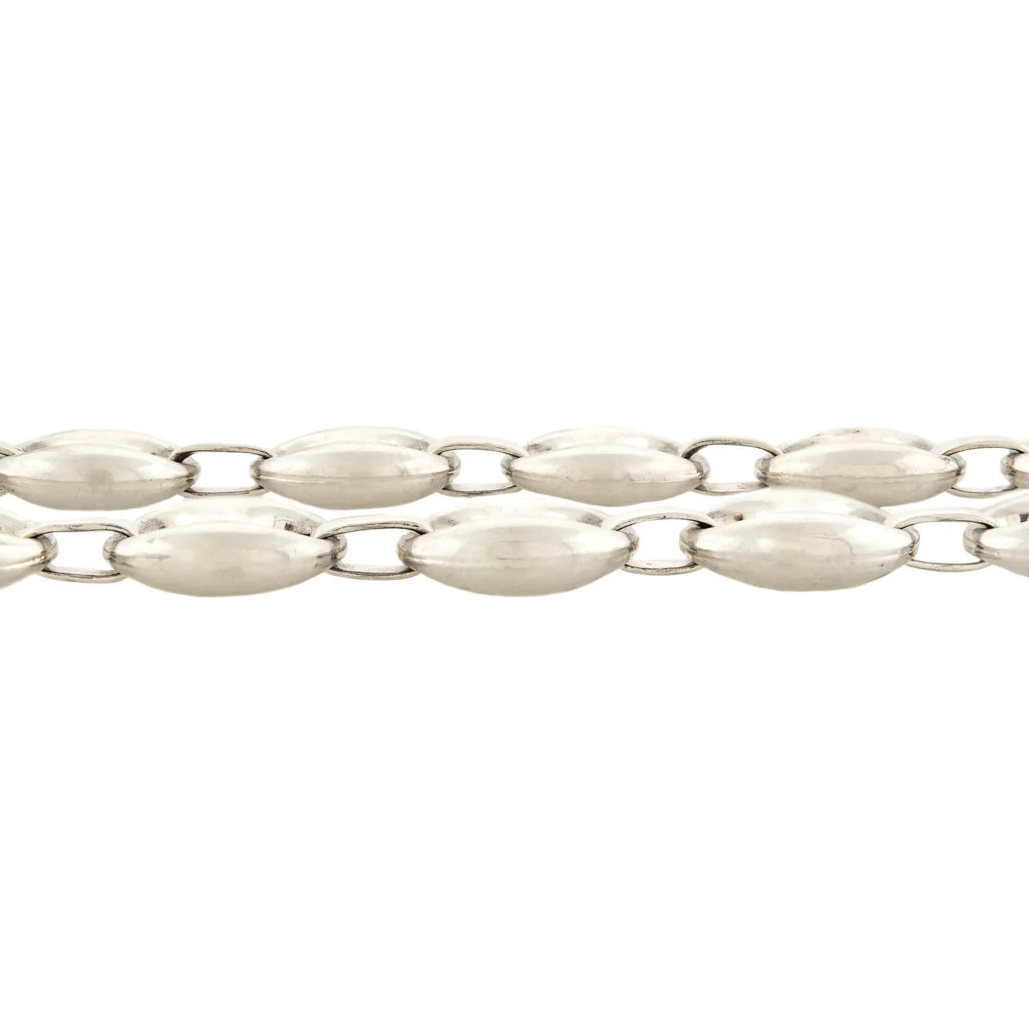 Vintage Italian Sterling Silver Gucci Link Necklace - Image 3