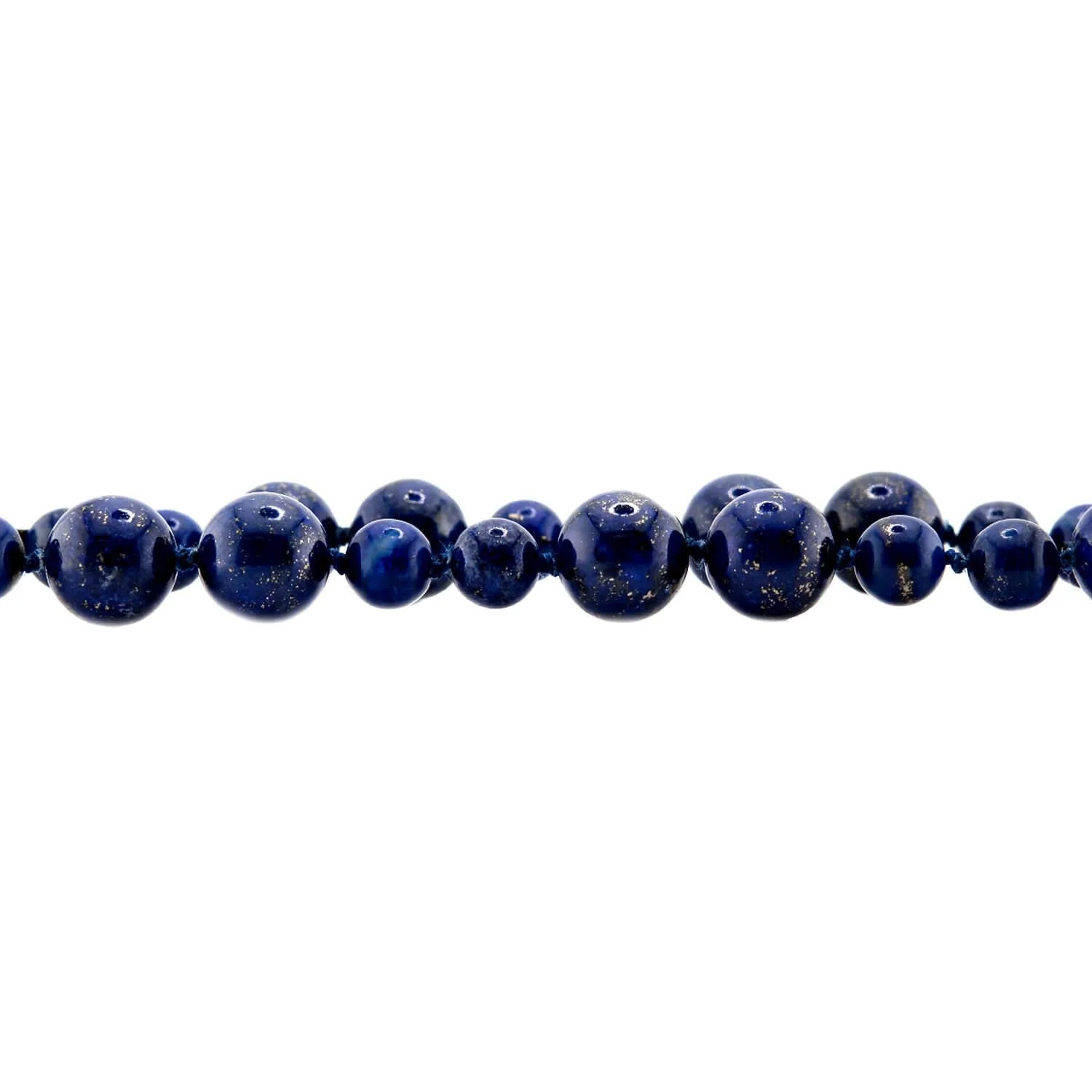 Vintage Lapis Bead Necklace 28" - Image 2