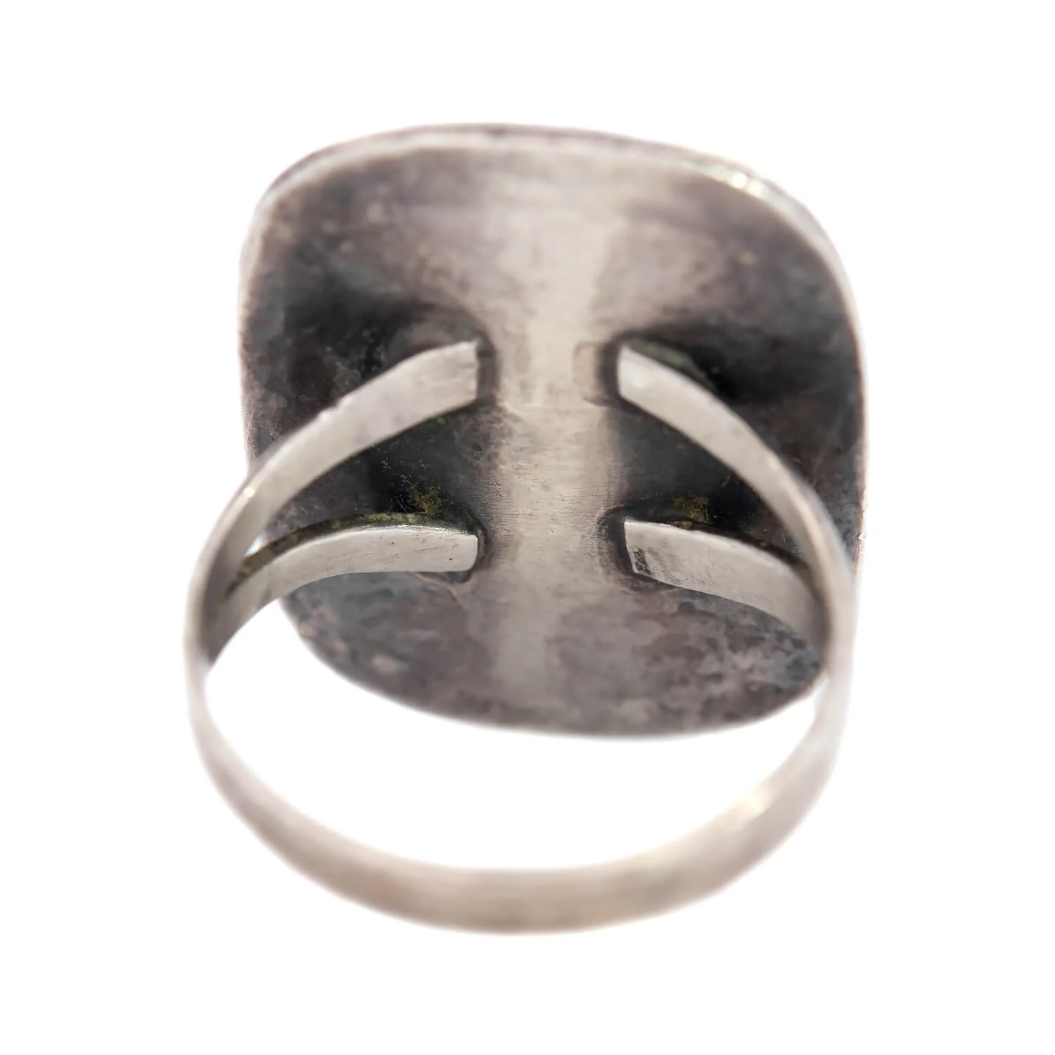 Vintage Native American Sterling + Turquoise Ring - Image 5