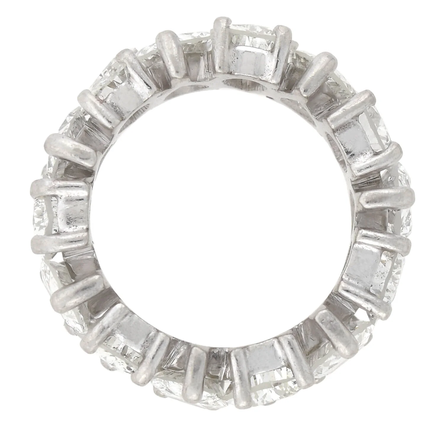 Vintage Platinum Pear Brilliant Cut Diamond Eternity Band 7.56ctw - Image 3