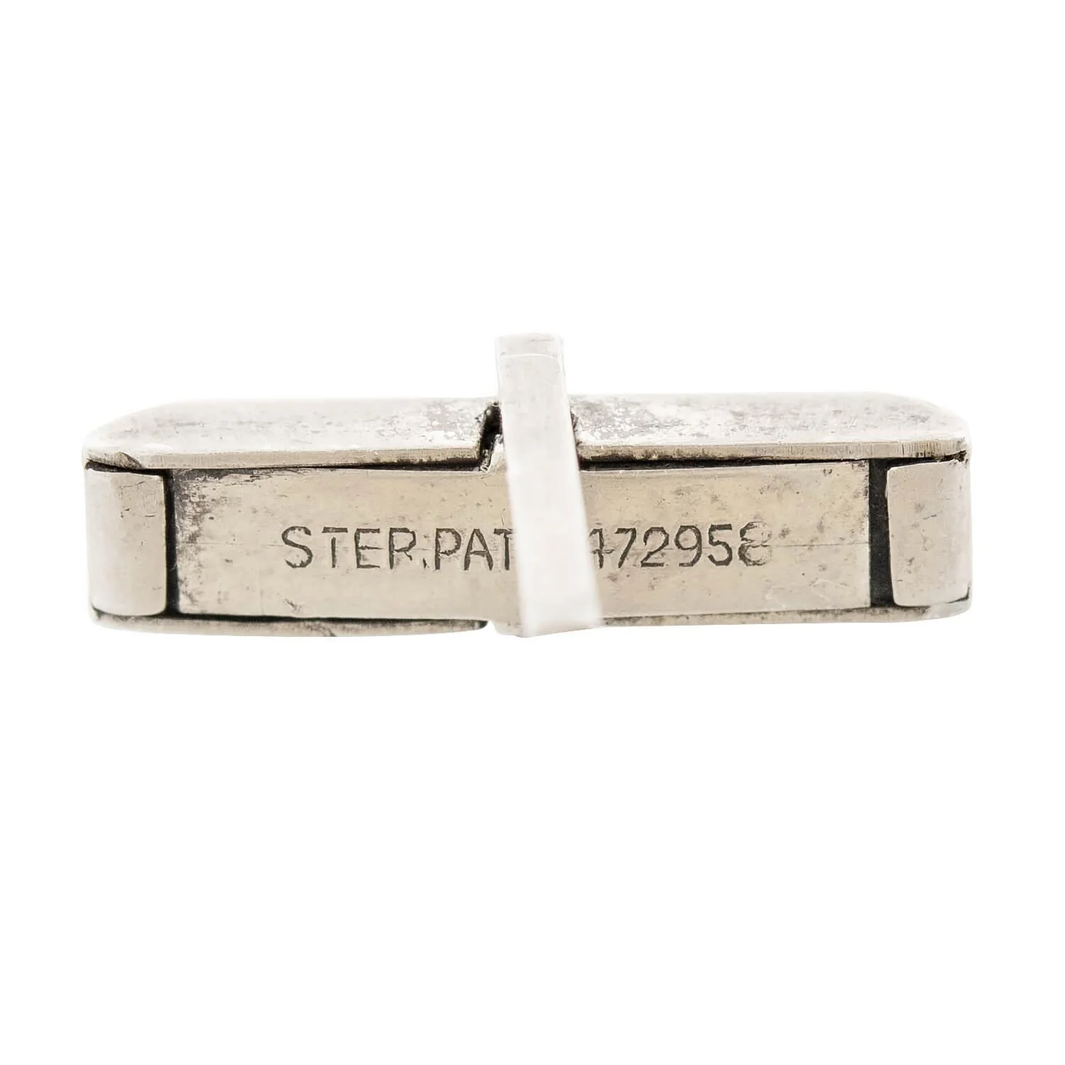 Vintage Sterling Silver, Bone, and Enamel Japanese Cufflinks - Image 5