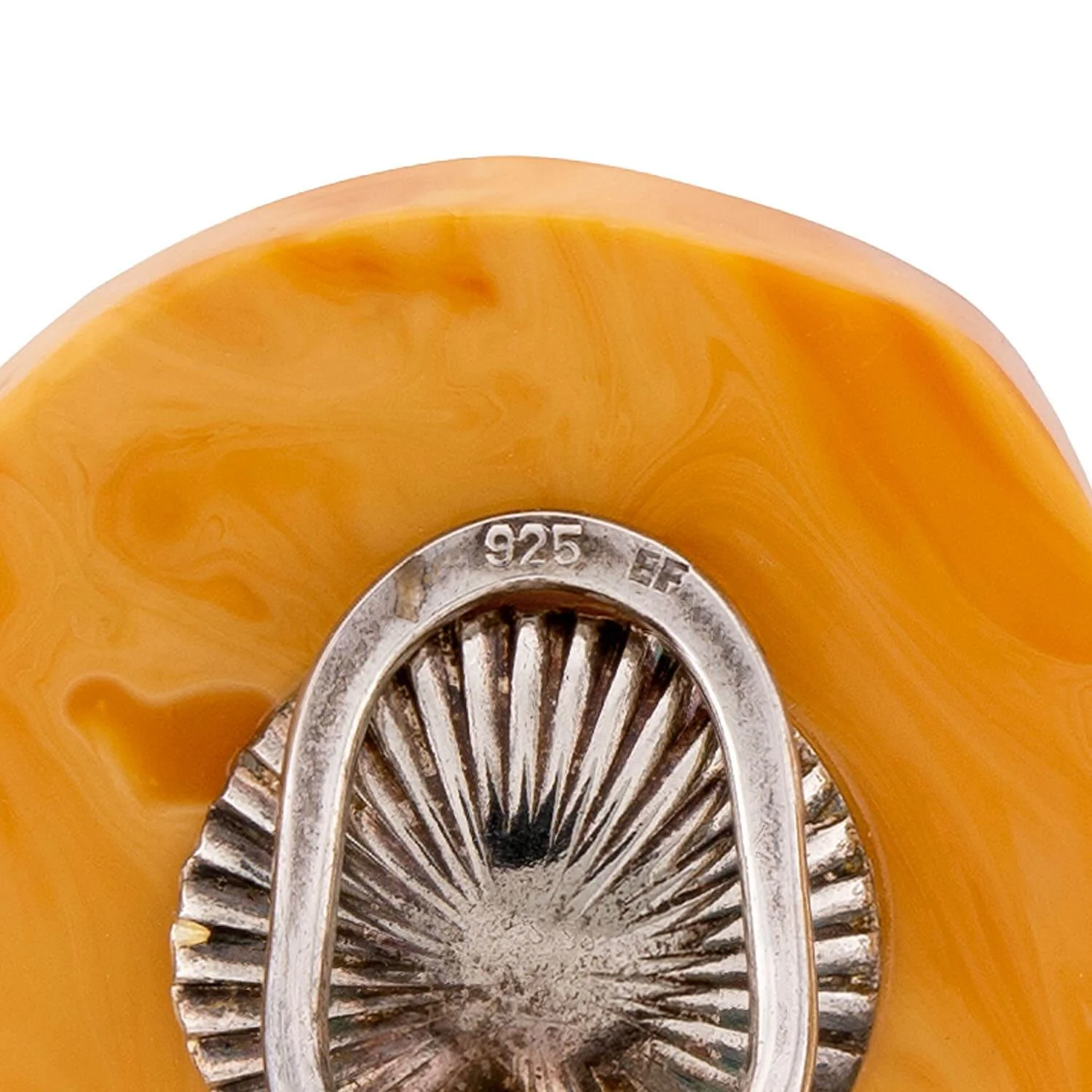 Vintage Sterling Silver Butterscotch Baltic Amber Earrings - Image 4