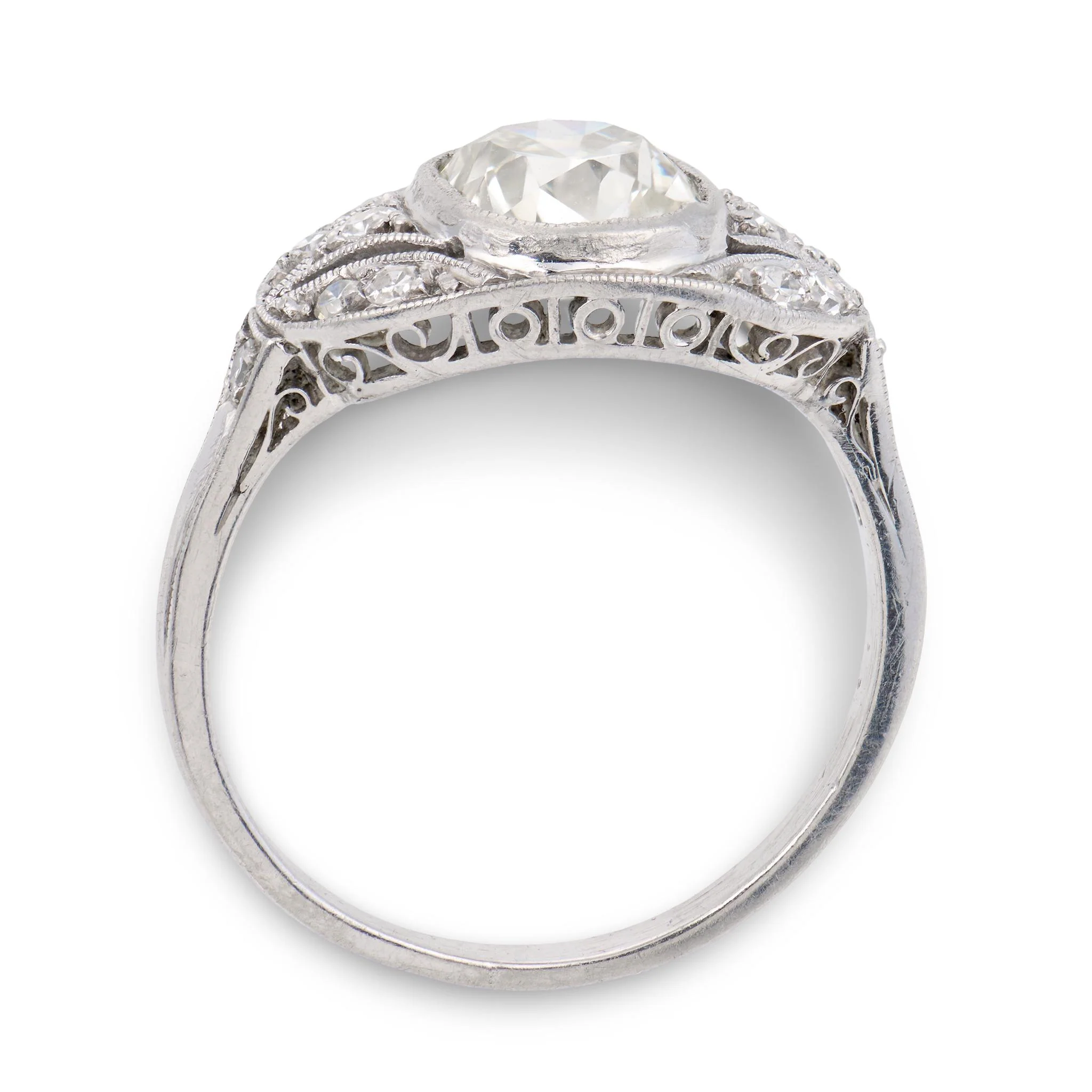 WOOD & SONS,J.R. Edwardian Platinum Diamond Engagement Ring 1.80ct - Image 4